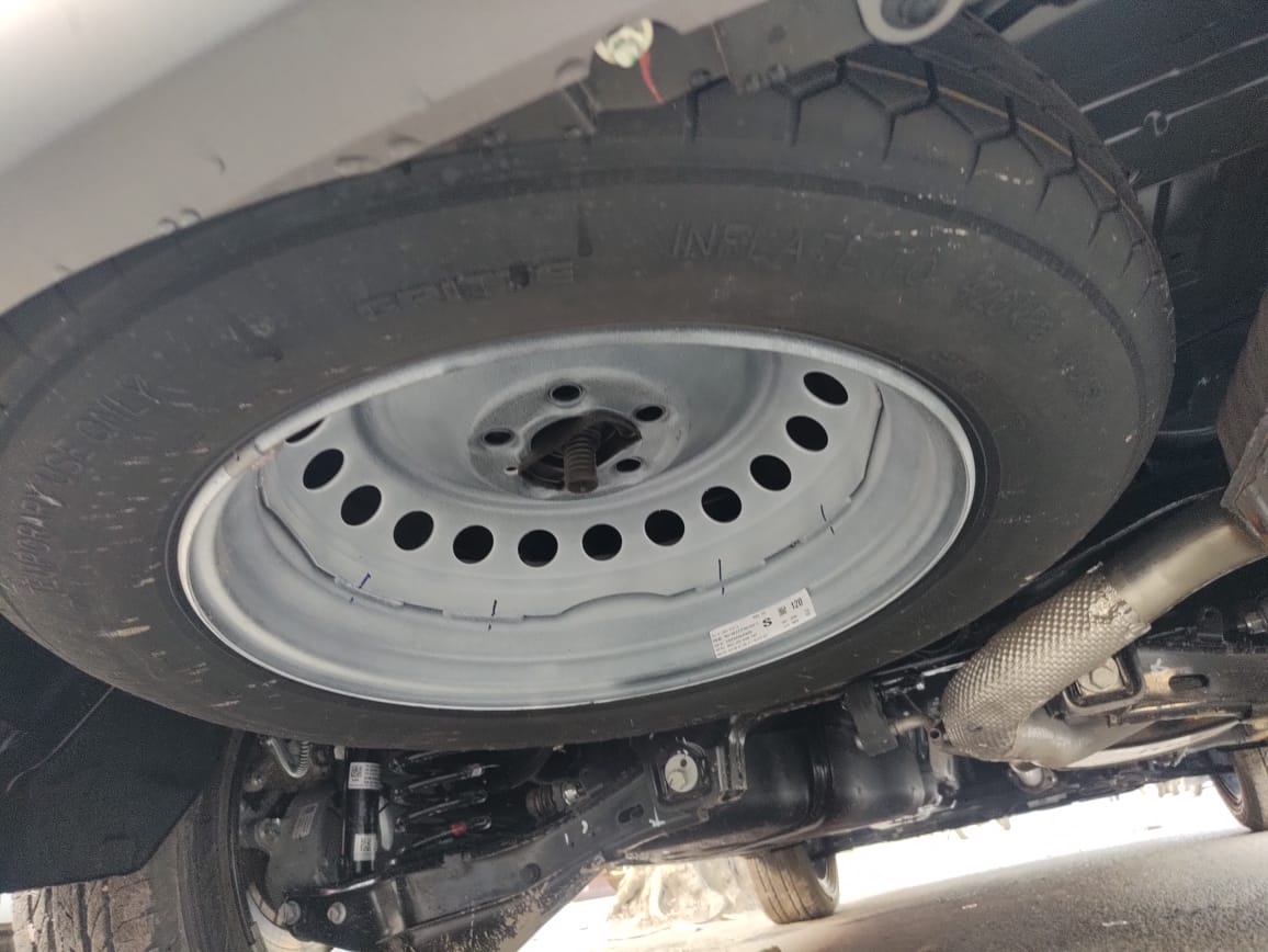 Spare tire on a car